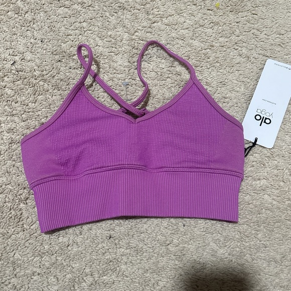 Alo Yoga Women's Purple Sports Bra - Picture 3 of 5